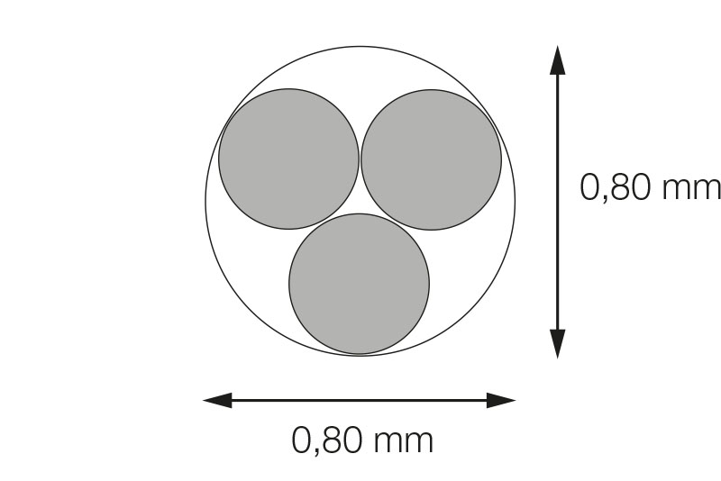 ProGlass Drut pleciony do piłowania SD, Ø 0,80 mm, 44 m na plastikowej szpuli - obrazek 3