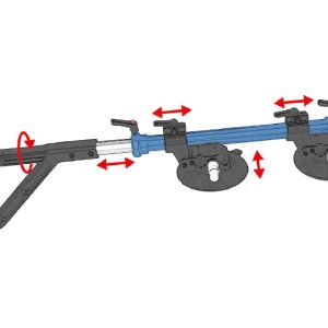 Podnośnik przyssawkowy ProGlass MultiGrip Ergo 400, pojedynczy